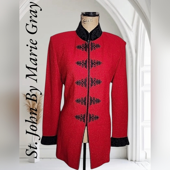 St. John Collection Vintage Renaissance Style Blazer. Size 10 - Picture 1 of 12